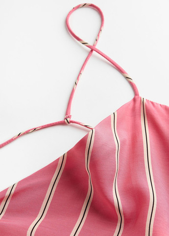Розовое кэжуал платье платье-комбинация H&M в полоску