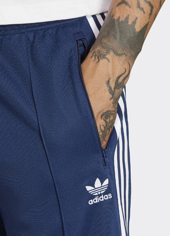 Темно-синие спортивные демисезонные прямые брюки adidas