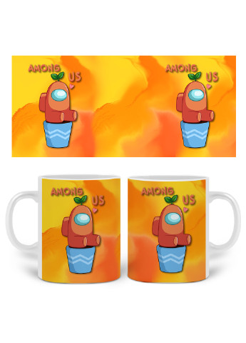 Кружка Амонг Ас Помаранчевий (Among Us Orange) 330 мл горнятко керамічне (20259-2410) MobiPrint (219776146)