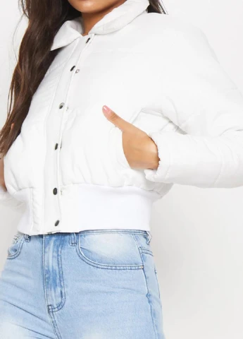 Біла демісезонна куртка PrettyLittleThing