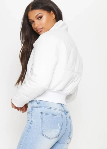 Біла демісезонна куртка PrettyLittleThing