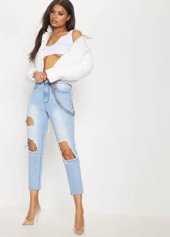 Біла демісезонна куртка PrettyLittleThing