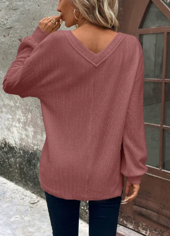 Розово-коричневая блуза SHEIN