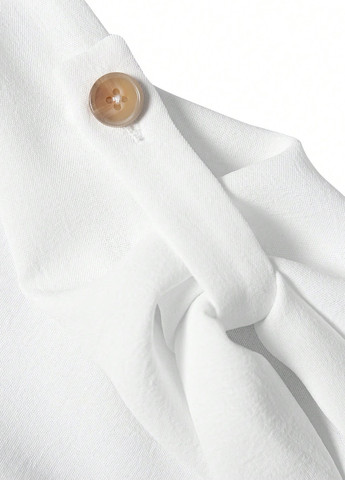 Белое кэжуал платье рубашка SHEIN однотонное