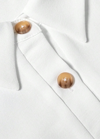 Белое кэжуал платье рубашка SHEIN однотонное