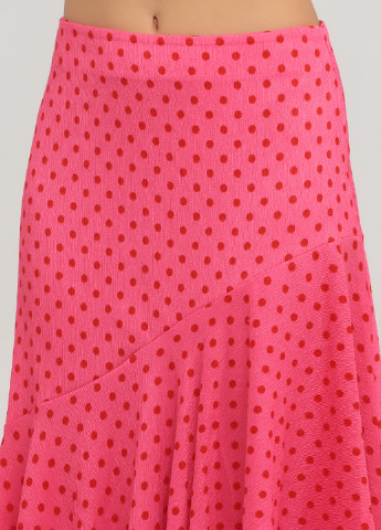 Розовая кэжуал в горошек юбка Reserved клешированная