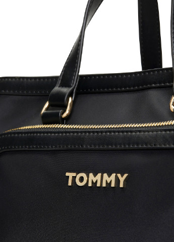 Сумка Tommy Hilfiger логотип чорна кежуал