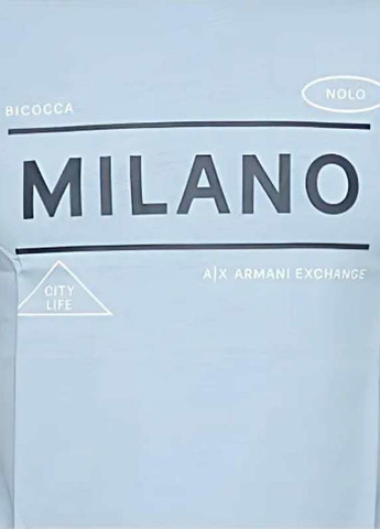 Блакитна футболка Armani Exchange
