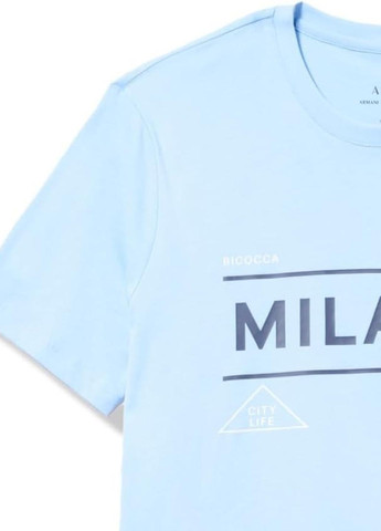 Блакитна футболка Armani Exchange