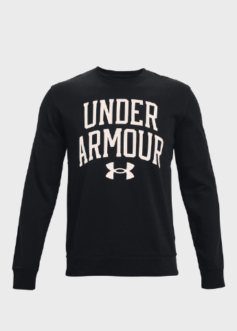 Світшот Under Armour - Прямий крій логотип чорний спортивний трикотаж, бавовна - (219947354)