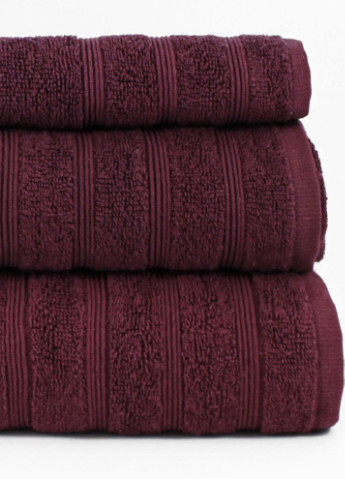 Рушник махровий New Wave, Bulgaria tex, бордо, розмір 50x90 см, щільність 420 гр/м2 Bulgaria-Tex бордовий