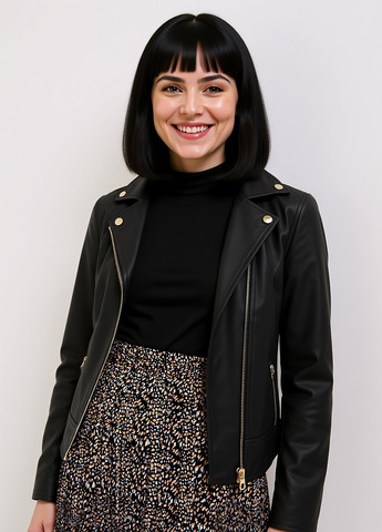 Чорна демісезонна куртка Sinsay