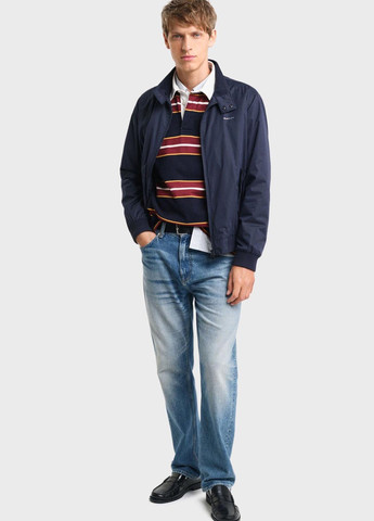 Темно-синяя демисезонная куртка Gant