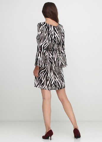 Черно-белое кэжуал платье а-силуэт Rinascimento зебра