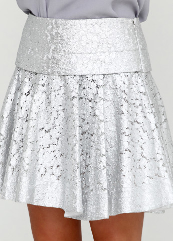 Серебряная кэжуал однотонная юбка DKNY клешированная