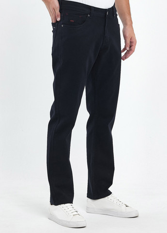 Темно-синие кэжуал демисезонные прямые брюки Trend Collection