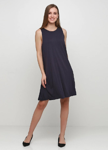 Темно-синее кэжуал платье платье-майка H&M однотонное