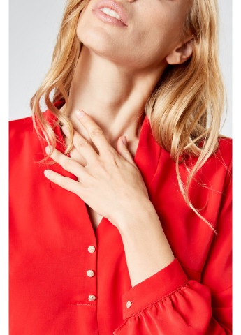 Червона демісезонна шовкова блуза BYURSE