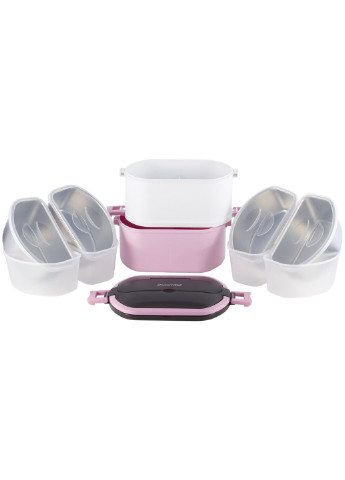 Ланч-бокс харчовий двоярусний KM-2139RZ 1500 мл рожевий Kamille (253621264)