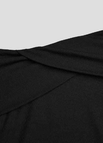 Черное вечернее платье клеш, с открытыми плечами SHEIN однотонное