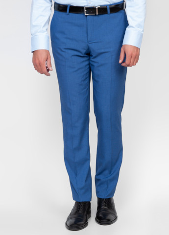 Синие классические демисезонные зауженные брюки Arber