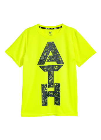 Лимонная летняя футболка H&M
