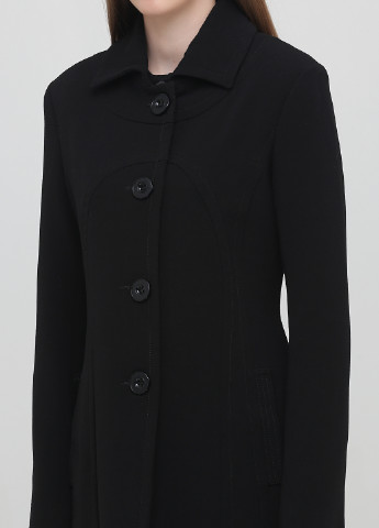 Черное демисезонное Пальто однобортное Minus