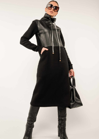 Черное кэжуал платье Ри Мари однотонное