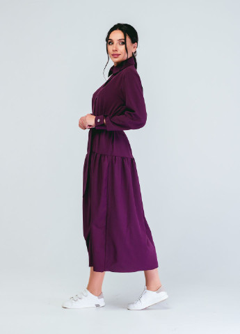 Фиолетовое кэжуал платье so-78235-fio Alpama однотонное