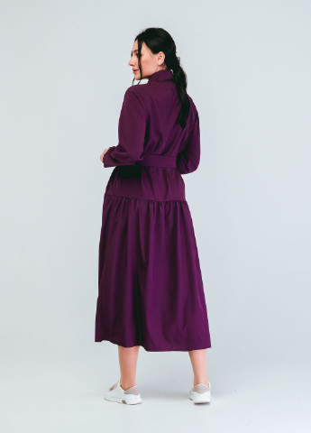 Фіолетова кежуал сукня so-78235-fio Alpama однотонна