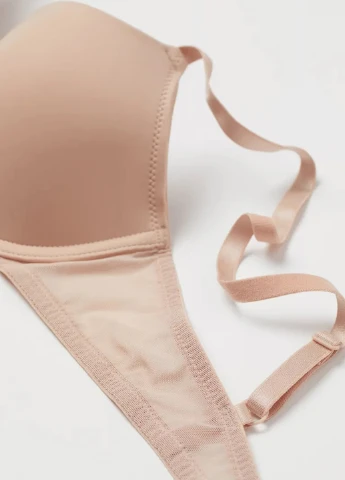 Бежевий бюстгальтер H&M з кісточками поліамід