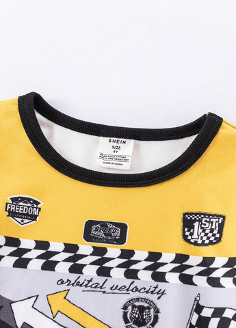 Желтая всесезон пижама (лонгслив, брюки) лонгслив + брюки SHEIN