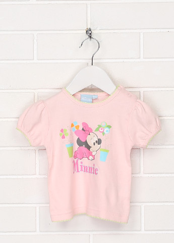 Розовая летняя футболка Disney