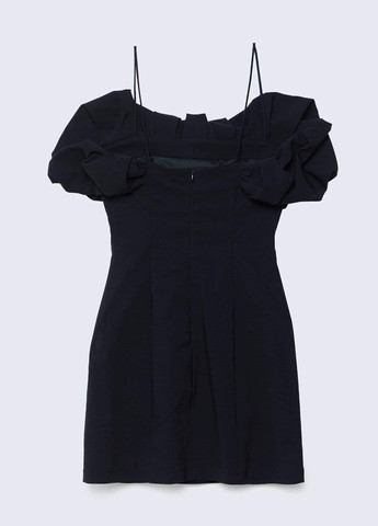 Черное коктейльное платье Stradivarius однотонное