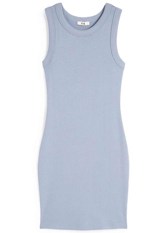 Серо-голубое кэжуал платье платье-майка C&A однотонное