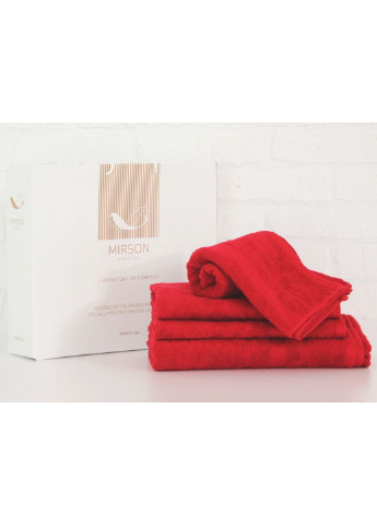 No Brand полотенце mirson набор банный №5070 elite softness bordo 40х70, 50х90, 70х140 (2200003975628) красный производство - Украина