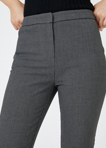Серые кэжуал демисезонные укороченные брюки KOTON