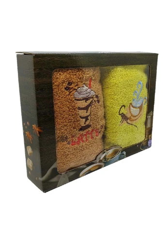 Набор махровых полотенец для кухни 2 шт Luxyart комбинированный