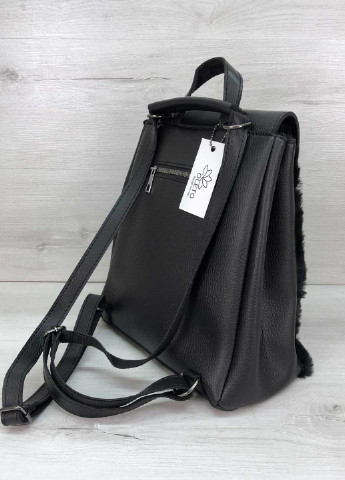 Жіночий рюкзак екошкіра з хутром (wel-T4003) Чорний WeLassie (253982642)