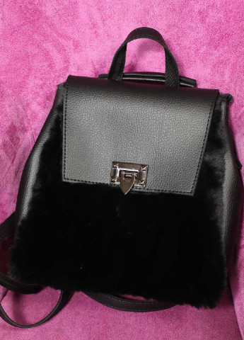Жіночий рюкзак екошкіра з хутром (wel-T4003) Чорний WeLassie (253982642)