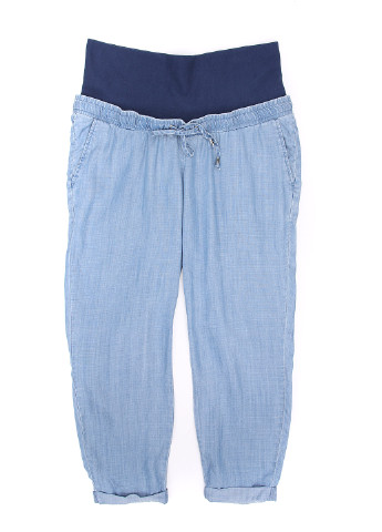 Штани для вагітних H&M джогери однотонні блакитні кежуали ліоцелл