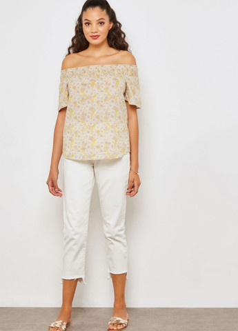 Светло-бежевая летняя блуза Vero Moda