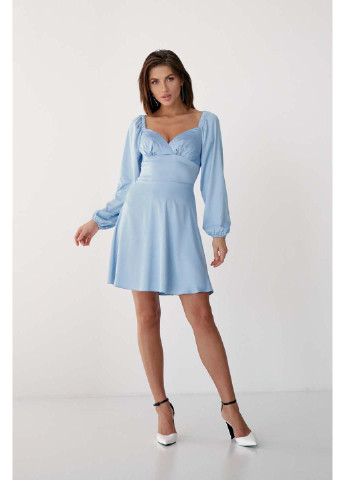 Блакитна кежуал сукня SL-Fashion