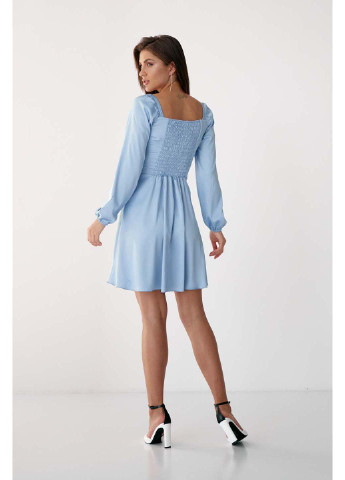 Голубое кэжуал платье SL-Fashion
