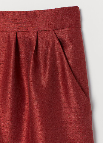 Красная однотонная юбка H&M