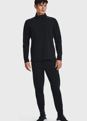 Черный демисезонный спортивный лонгслив Under Armour однотонный