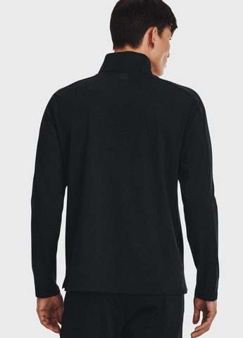 Черный демисезонный спортивный лонгслив Under Armour однотонный