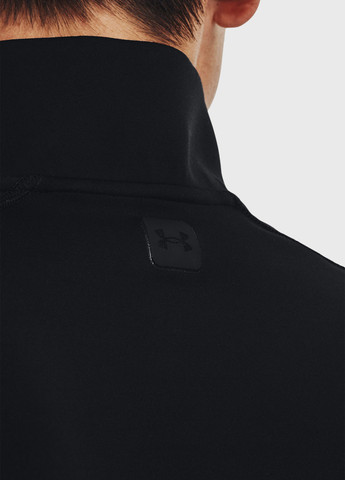 Черный демисезонный спортивный лонгслив Under Armour однотонный