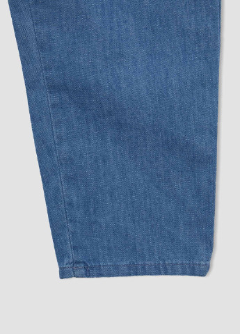 Штани DeFacto завужені однотонні сині джинсові бавовна