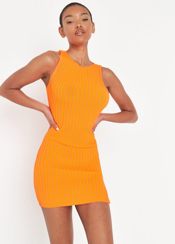 Светло-оранжевое кэжуал платье Missguided однотонное